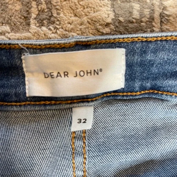 Dear John Womens Wide Leg High Rise Patch Pocket Jeans Blue Size 32 DPM-55-A152 - Picture 3 of 12